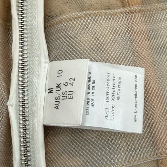 🆕 BRONX & BANCO 🧿 NWOT Maraya Blanc Lace Mini Dress, Sz M US 6 - Picture 16 of 16